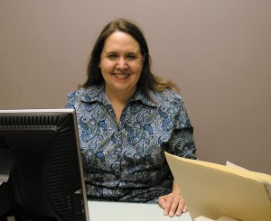 Karen in her office